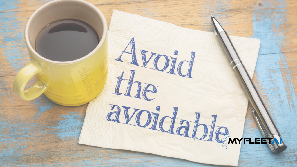 yellow coffee cup beside a napkin with avoid the avoidable printed on it