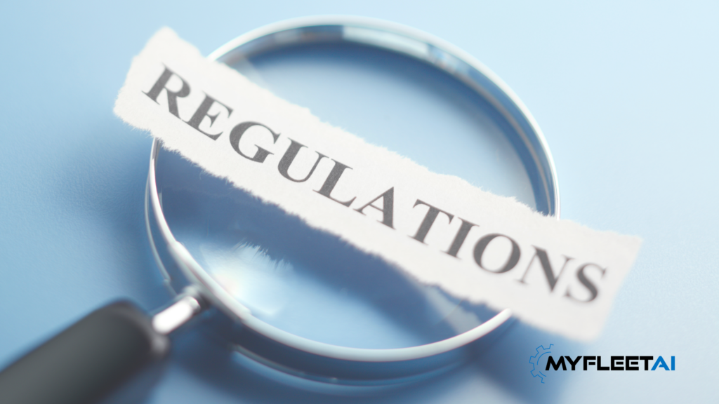 piece of paper with regulations text on magnifying glass